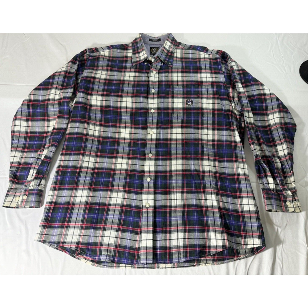 Cinch Men’s Plaid Pink Purple Green Button Down Long Sleeve Shirt Western - XL*